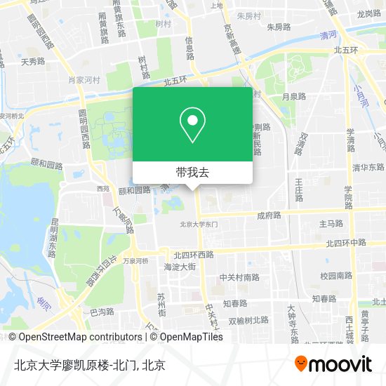 北京大学廖凯原楼-北门地图