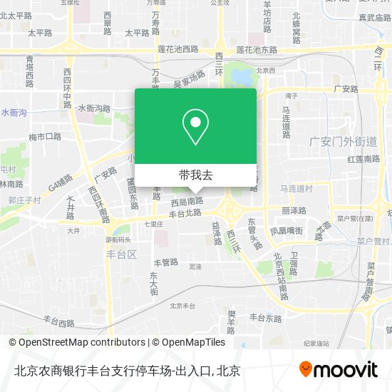 北京农商银行丰台支行停车场-出入口地图