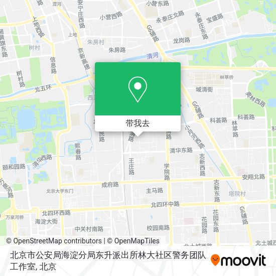 北京市公安局海淀分局东升派出所林大社区警务团队工作室地图