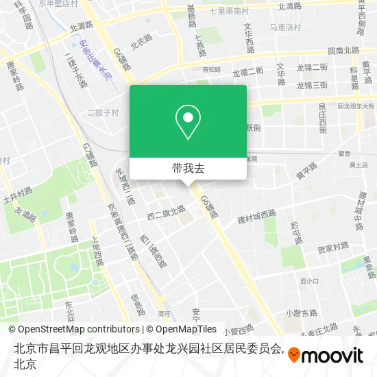 北京市昌平回龙观地区办事处龙兴园社区居民委员会地图