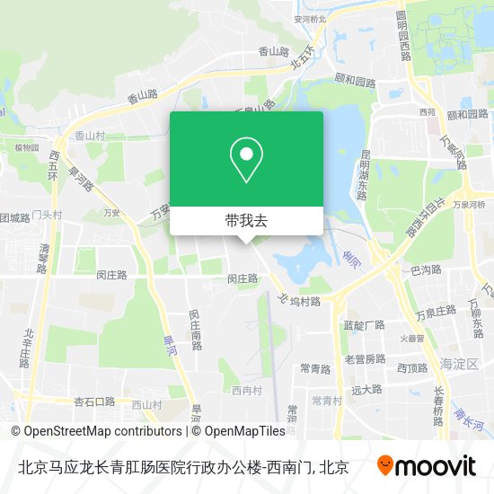 北京马应龙长青肛肠医院行政办公楼-西南门地图