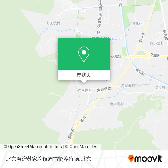 北京海淀苏家坨镇周书贤养殖场地图