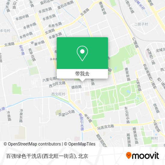 百强绿色干洗店(西北旺一街店)地图
