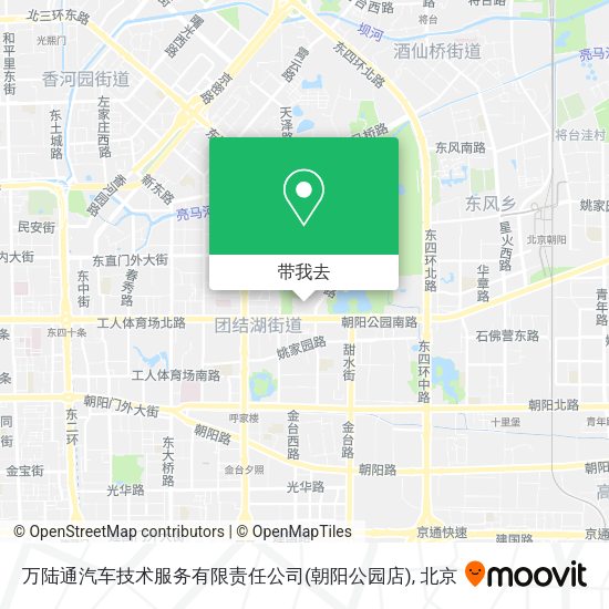 万陆通汽车技术服务有限责任公司(朝阳公园店)地图