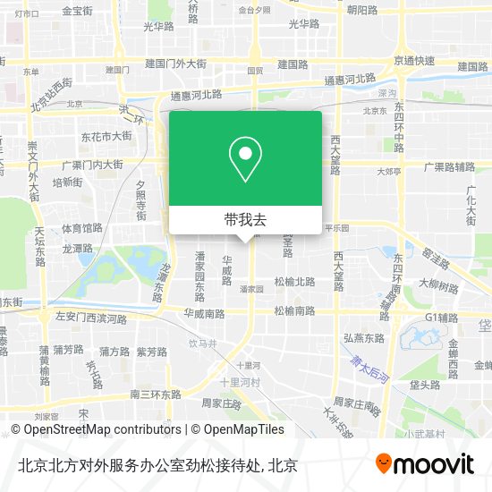 北京北方对外服务办公室劲松接待处地图