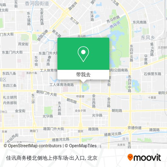 佳讯商务楼北侧地上停车场-出入口地图