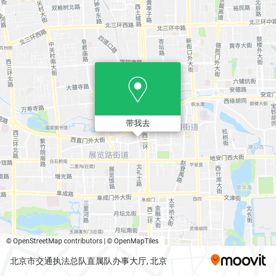 北京市交通执法总队直属队办事大厅地图