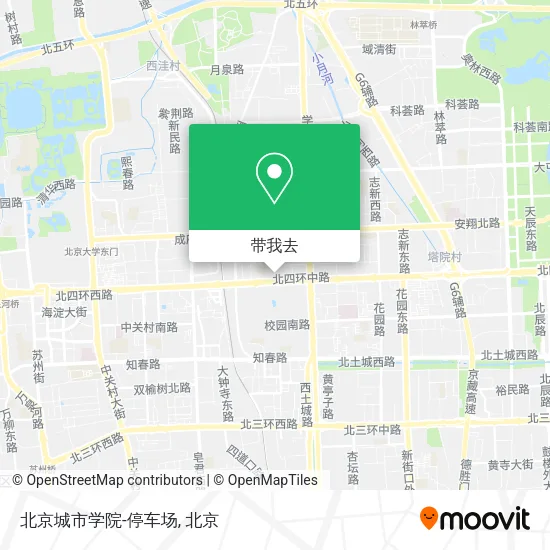 北京城市学院-停车场地图