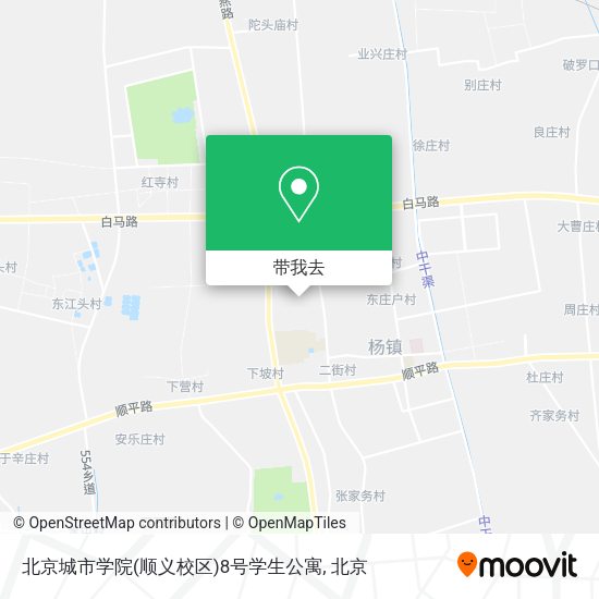 北京城市学院(顺义校区)8号学生公寓地图