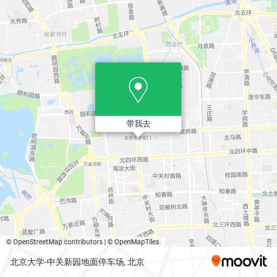 北京大学-中关新园地面停车场地图