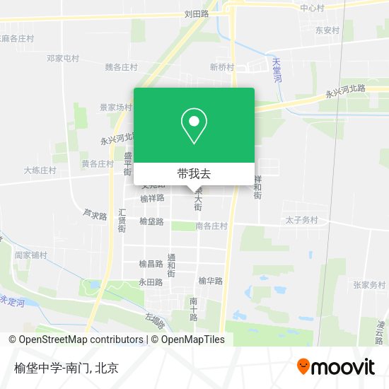 榆垡中学-南门地图