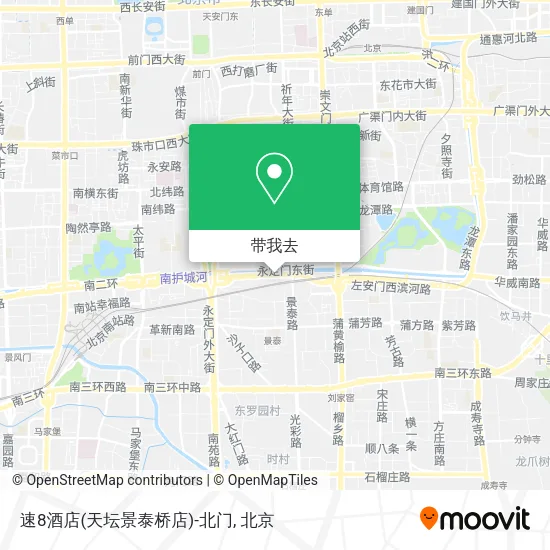 速8酒店(天坛景泰桥店)-北门地图
