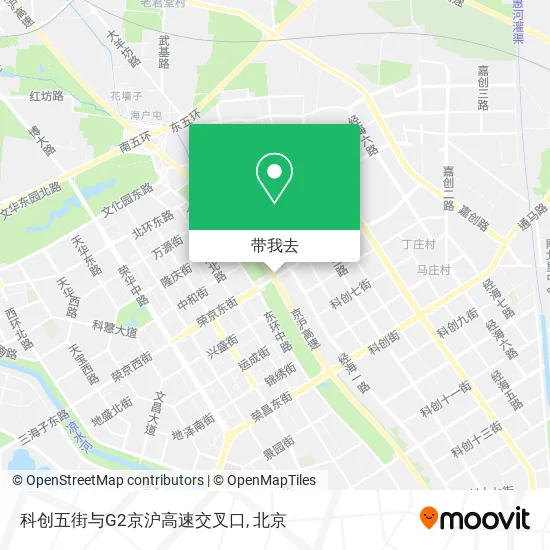 科创五街与G2京沪高速交叉口地图