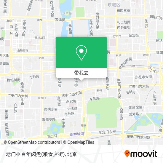 老门框百年卤煮(粮食店街)地图
