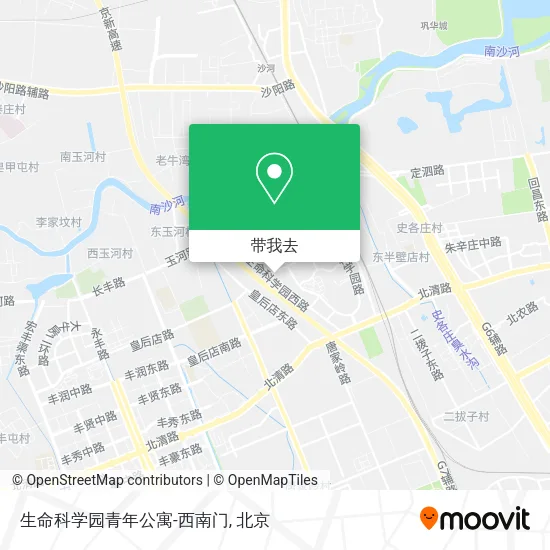 生命科学园青年公寓-西南门地图