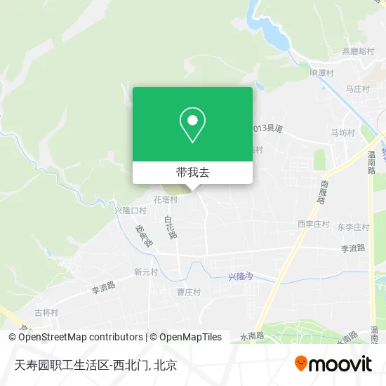 天寿园职工生活区-西北门地图