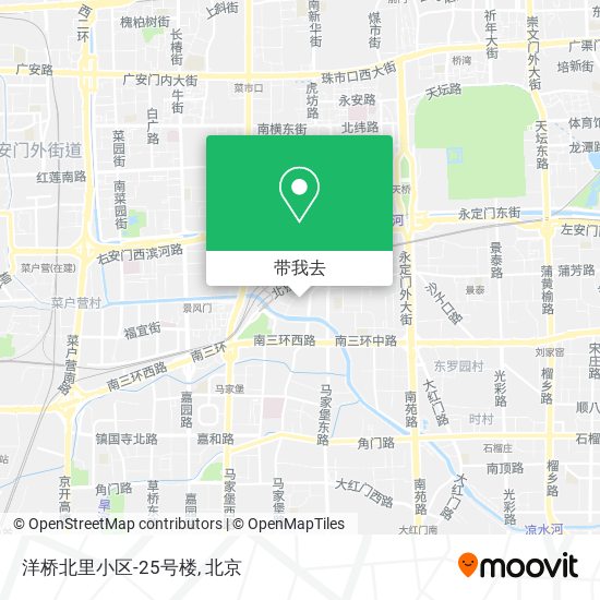 洋桥北里小区-25号楼地图