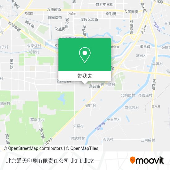 北京通天印刷有限责任公司-北门地图