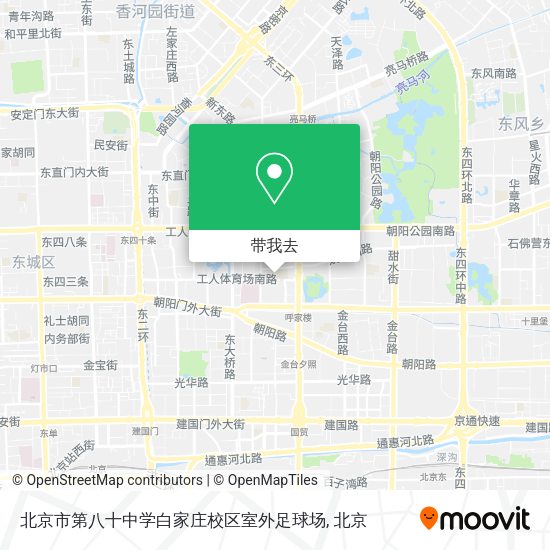 北京市第八十中学白家庄校区室外足球场地图