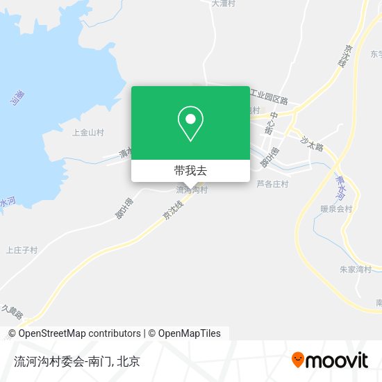 流河沟村委会-南门地图