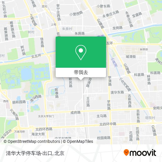 清华大学停车场-出口地图