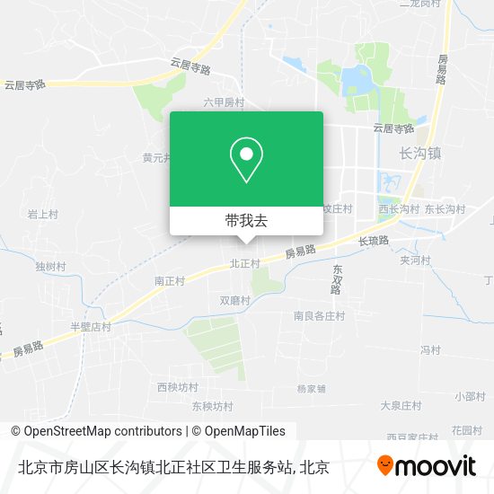 北京市房山区长沟镇北正社区卫生服务站地图
