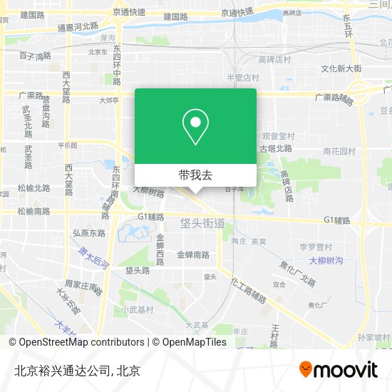 北京裕兴通达公司地图