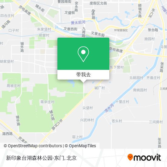 新印象台湖森林公园-东门地图