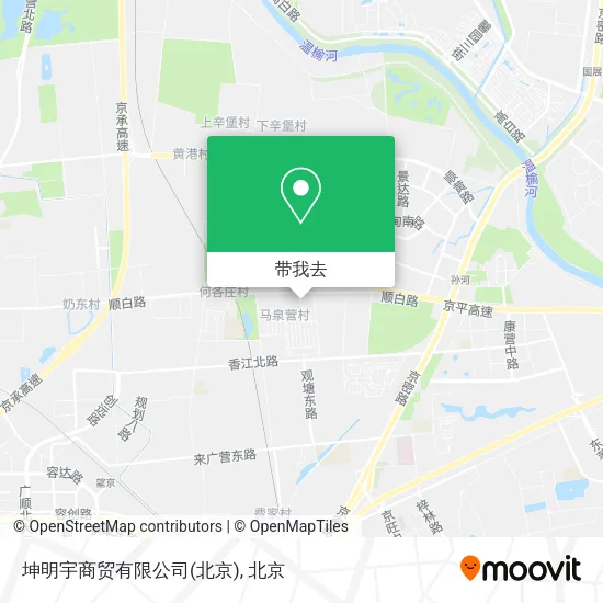 坤明宇商贸有限公司(北京)地图
