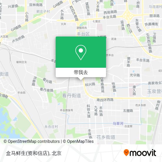 盒马鲜生(资和信店)地图