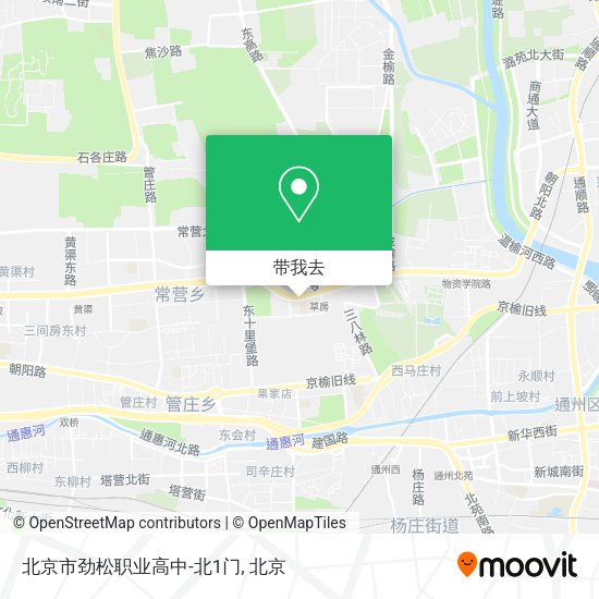 北京市劲松职业高中-北1门地图