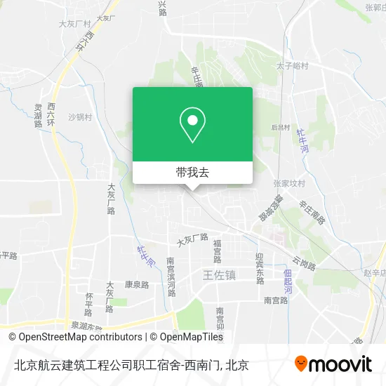 北京航云建筑工程公司职工宿舍-西南门地图