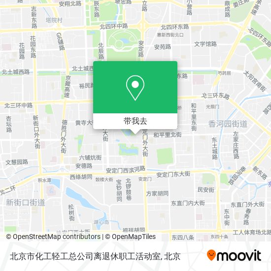 北京市化工轻工总公司离退休职工活动室地图