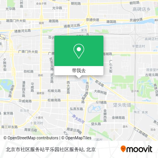 北京市社区服务站平乐园社区服务站地图