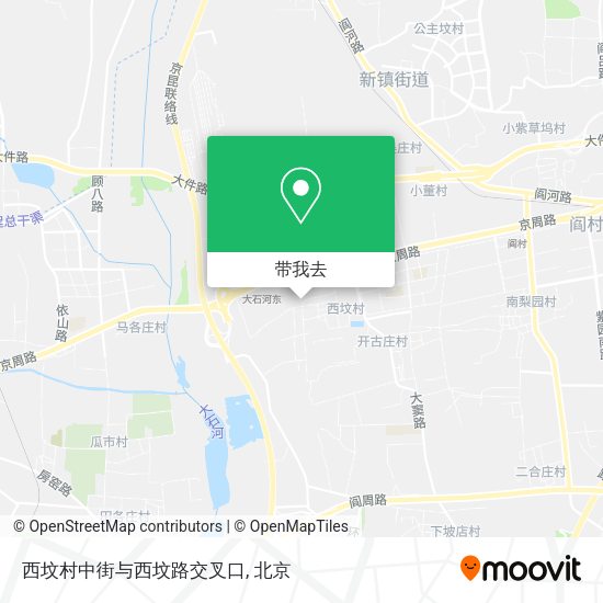 西坟村中街与西坟路交叉口地图