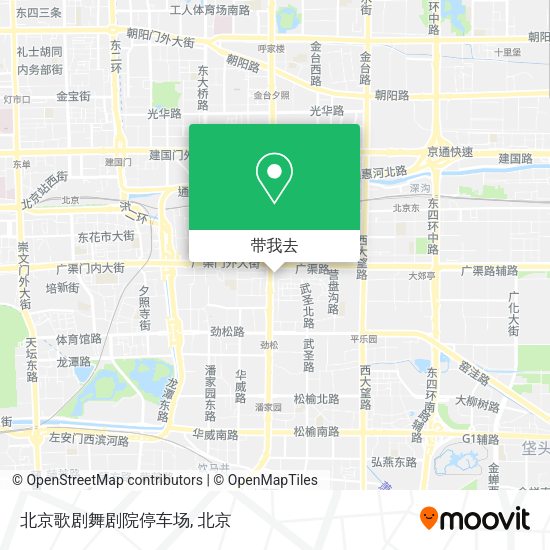 北京歌剧舞剧院停车场地图
