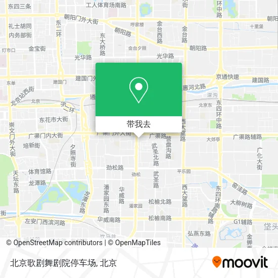 北京歌剧舞剧院停车场地图