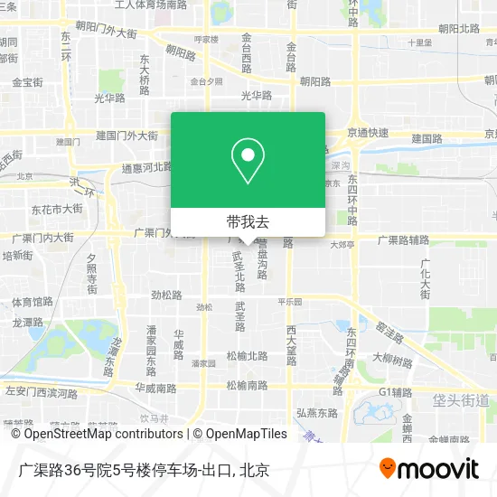 广渠路36号院5号楼停车场-出口地图