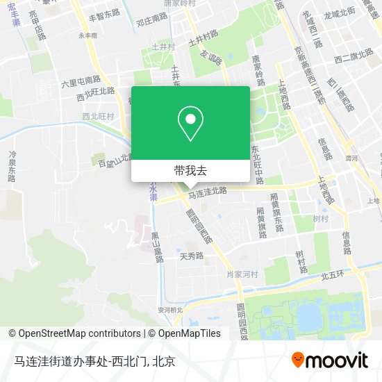 马连洼街道办事处-西北门地图