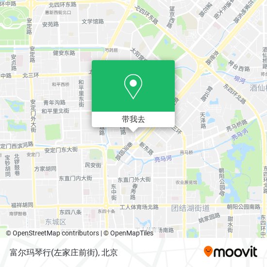 富尔玛琴行(左家庄前街)地图