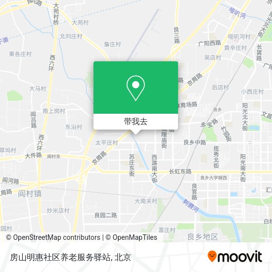 房山明惠社区养老服务驿站地图