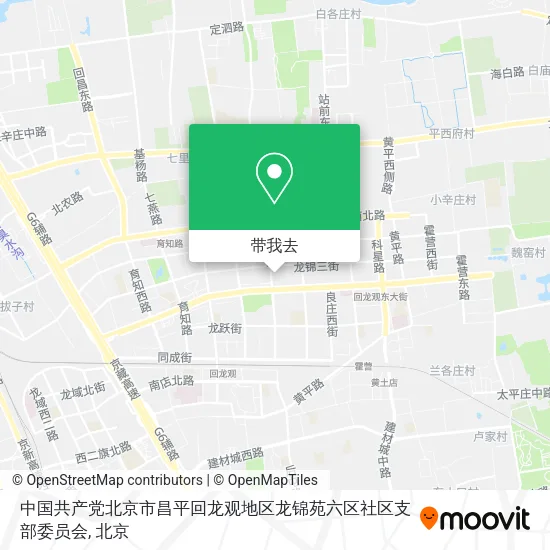 中国共产党北京市昌平回龙观地区龙锦苑六区社区支部委员会地图