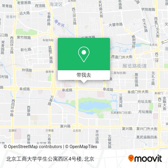 北京工商大学学生公寓西区4号楼地图