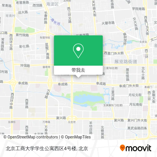 北京工商大学学生公寓西区4号楼地图