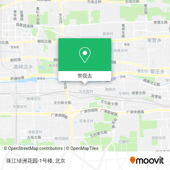 珠江绿洲花园-1号楼地图