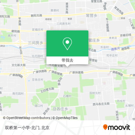 双桥第一小学-北门地图