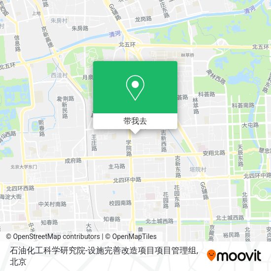 石油化工科学研究院-设施完善改造项目项目管理组地图