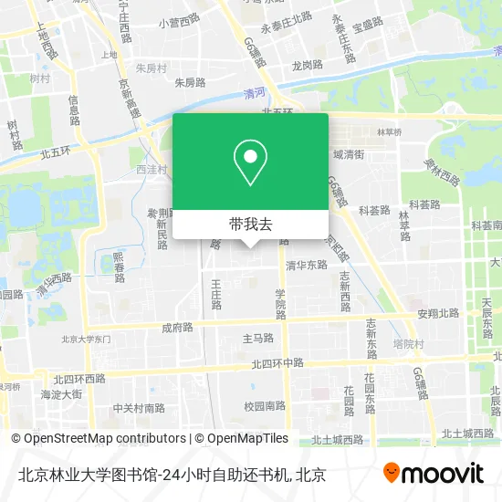 北京林业大学图书馆-24小时自助还书机地图