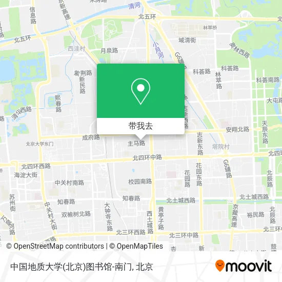 中国地质大学(北京)图书馆-南门地图