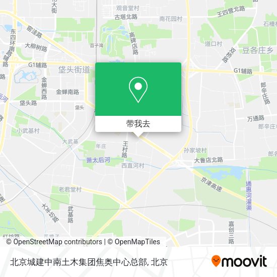北京城建中南土木集团焦奥中心总部地图